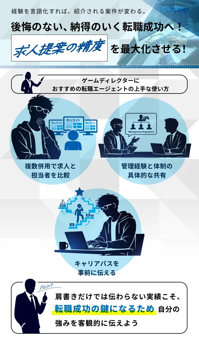 ゲームディレクターにおける転職エージェントの上手な選び方