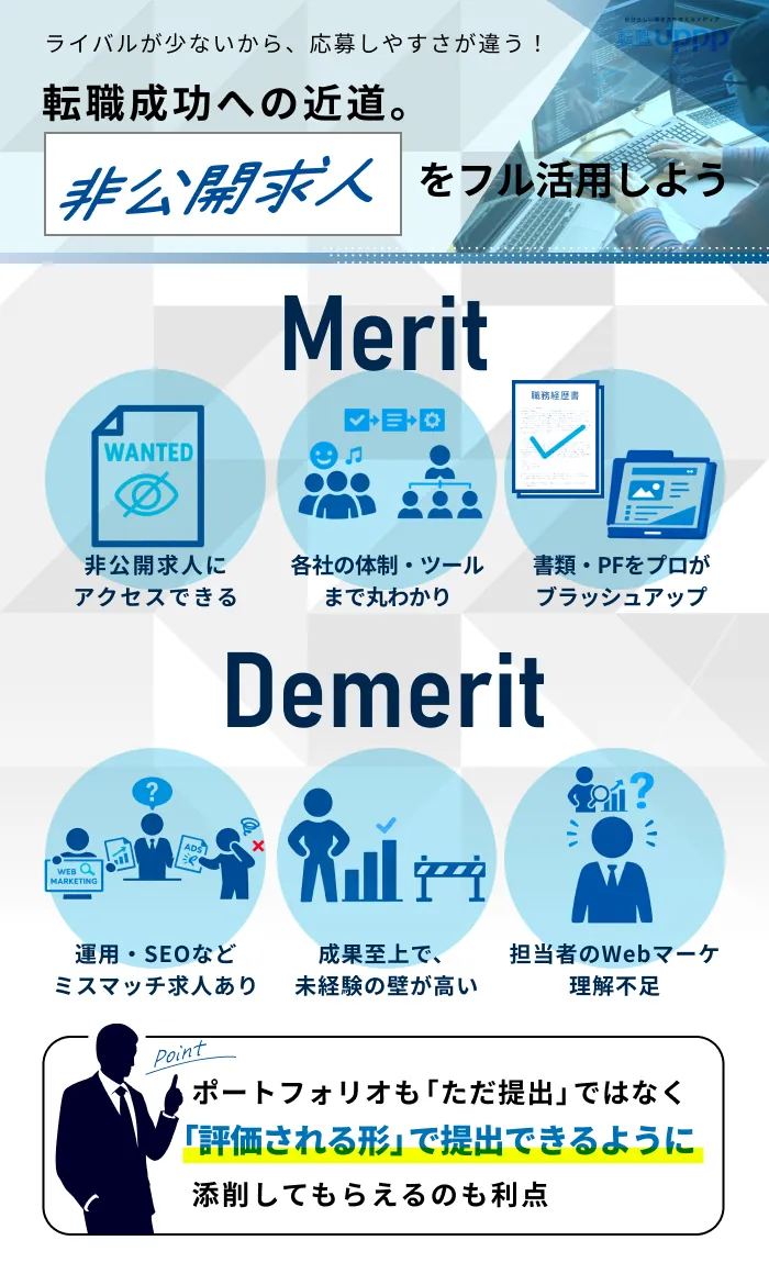 Webマーケティングに強い転職エージェントを使う3つのメリットと3つのデメリット