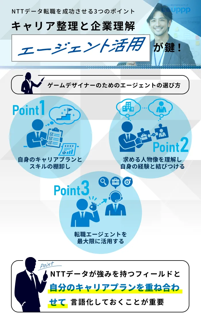 NTTデータへの転職を成功させるための3つのポイント