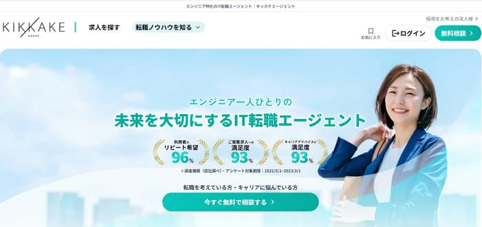 キッカケエージェントのトップページ