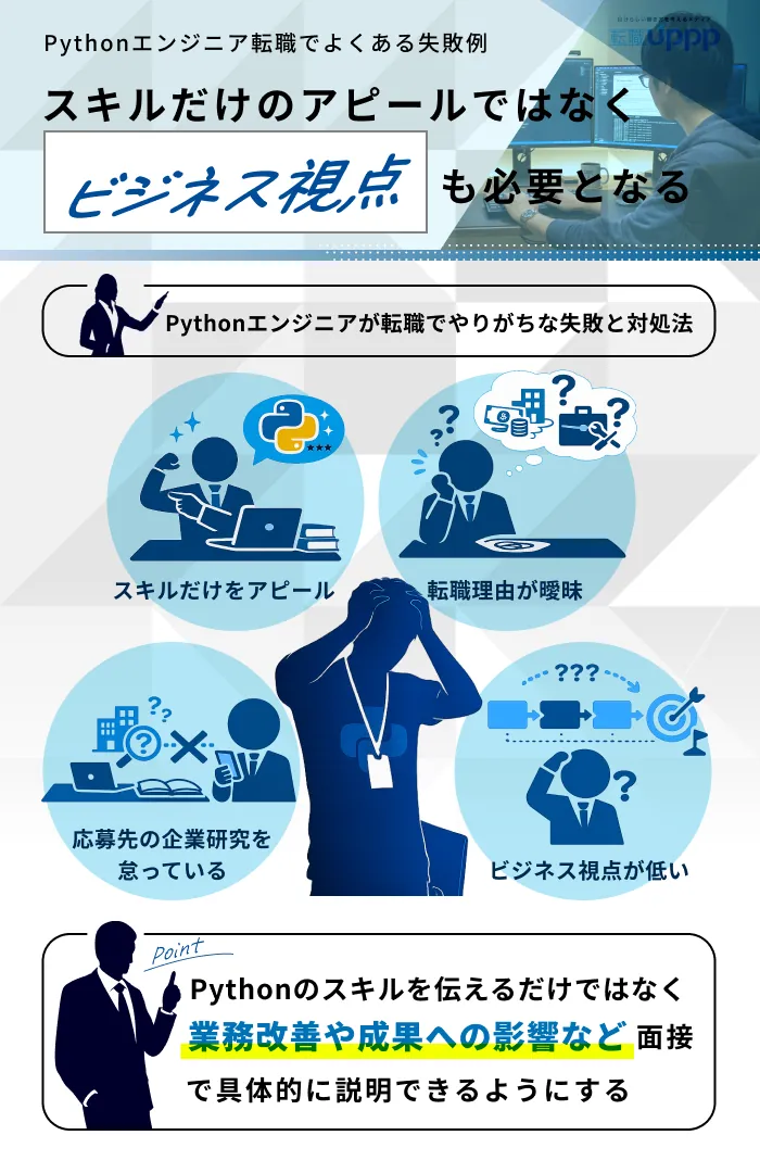 Pythonエンジニアが転職でやりがちな失敗と対処法
